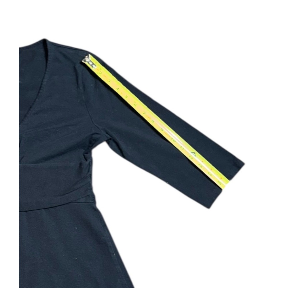 Patagonia Black‎ Organic Cotton Dress Womens Size L 3/4 Sleeve Midi - Picture 5 of 8